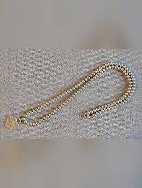 Tiffany & Co. Sterling Silver Bead Necklace - Polished Silver Bead Chain